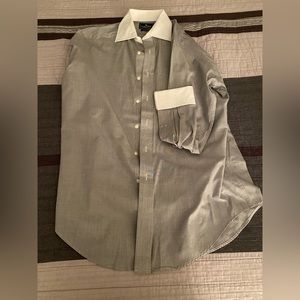 Mens French cuff dress shirt 15 1/2 neck size 34/35.